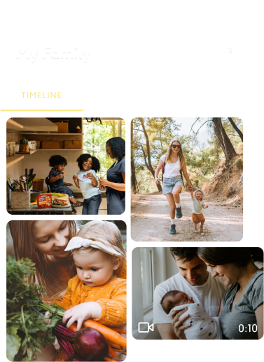 Mobile app screenshot showing joy memories feature